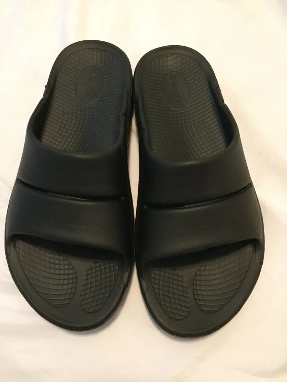 OOFOS OOahh Men's Black Recovery Slide Sandals Size M9 / W11